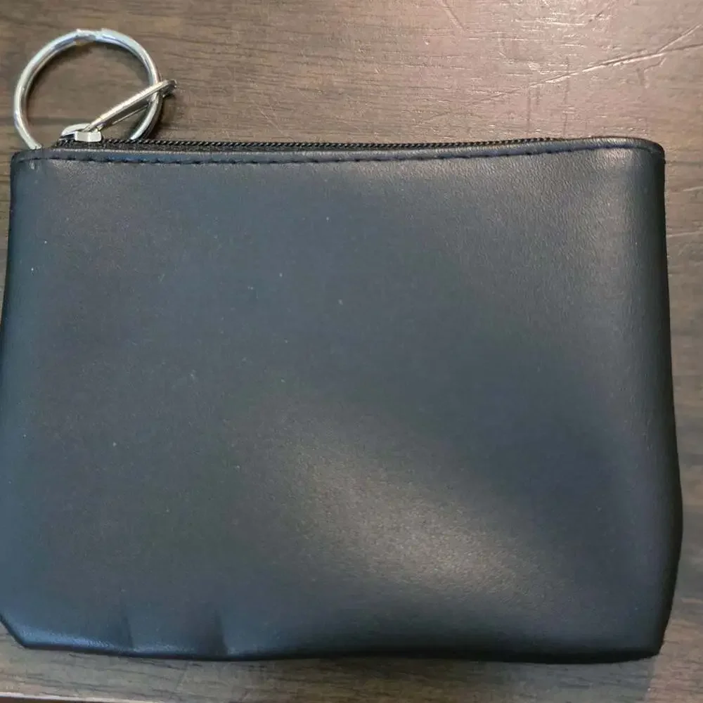 Koltov Black Faux Leather Multi-Piece Pouch Set